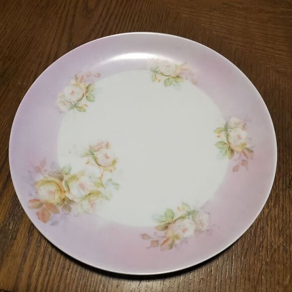 VINTAGE MZ Austria plate Pattern 1003 Pink Roses - Picture 1 of 3